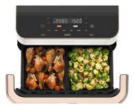 Cosori Air Fryer Dual Blaze TwinFry biały kosz ceramiczny 10L - 1603346 - zdjęcie 5